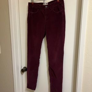 Madewell skinny corduroy in burgundy size 29 x 32